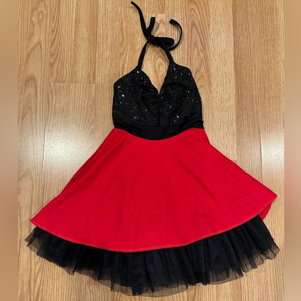 Kelle Ladybug Red Black Sequins Dance Halloween Costume Size Large Girls